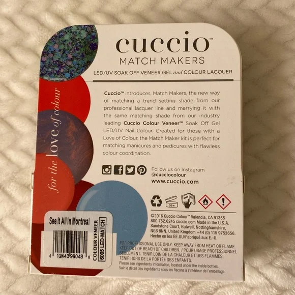 Cuccio Match Makers Led/UV Soak off veneer gel and color laquer - Picture 2 of 2